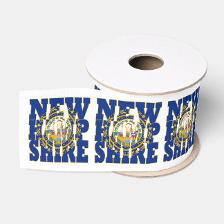 New Hampshire state flag typography design Grosgrain Ribbon