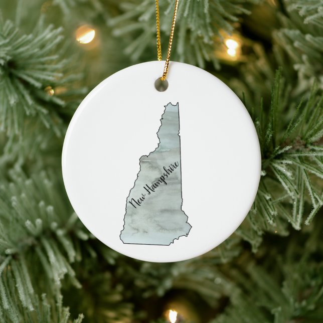 New Hampshire State Illustration Painting Ceramic Tree Decoration (Tree)