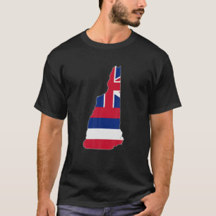 NEW HAMPSHIRE STATE MAP HAWAII HI Flag Roots Men W T-Shirt