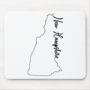 New Hampshire State Outline w/ Script NH Mouse Mat