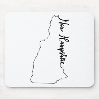 New Hampshire State Outline w/ Script NH Mouse Mat