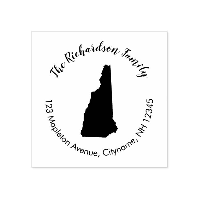 New Hampshire state return address rubber stamp (Imprint)
