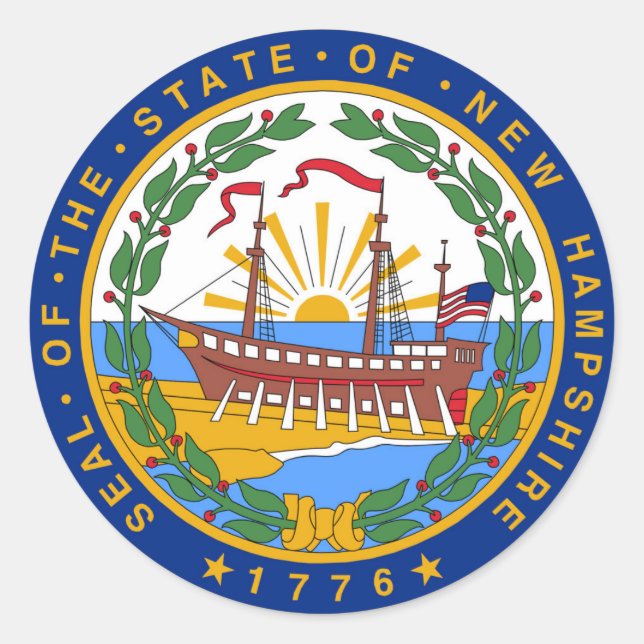 New Hampshire state seal america republic symbol f (Front)
