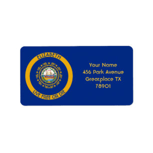 New Hampshire The Granite State Personalised Flag Label