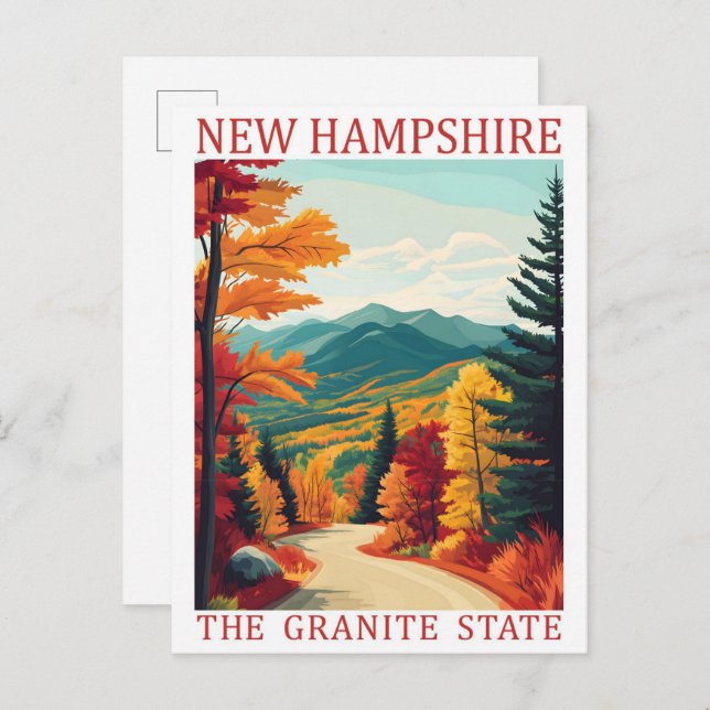 New Hampshire the Granite State USA Travel Place Postcard (Front/Back)