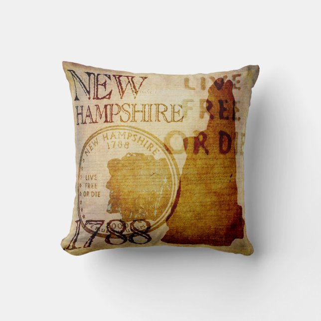 New Hampshire throw pillow (Front)
