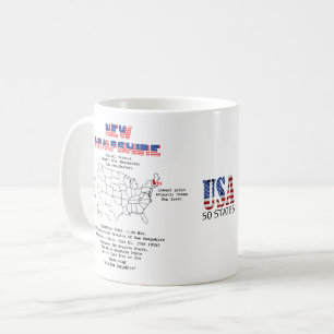 New Hampshire United States state on a map Coffee Mug