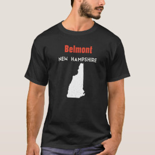 New Hampshire Usa State America Travel Belmont T-Shirt