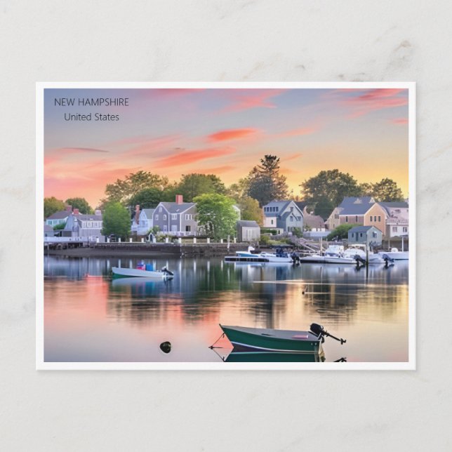 New Hampshire Vintage Travel america Postcard (Front)