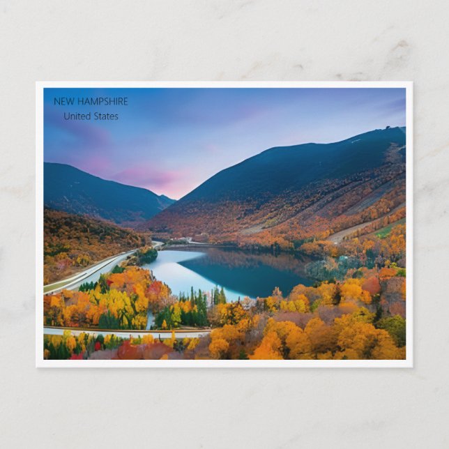 New Hampshire Vintage Travel america Postcard (Front)