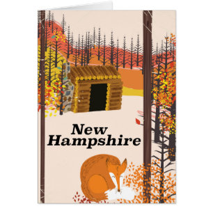 New Hampshire vintage USA travel poster