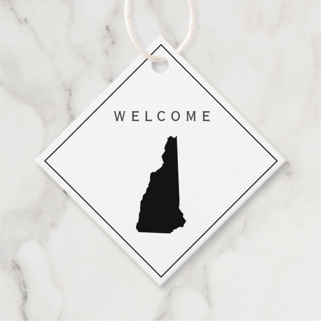 New Hampshire Welcome Bag Gift Tag Wedding Weekend (Front)