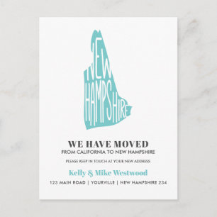 NEW HAMPSHIRE We've moved New address New Home   Postcard