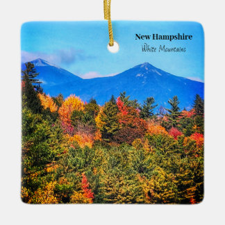 New Hampshire White mountains Ceramic Ornament