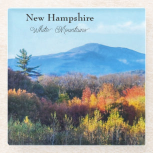 New Hampshire White Mountains  Glass Coaster