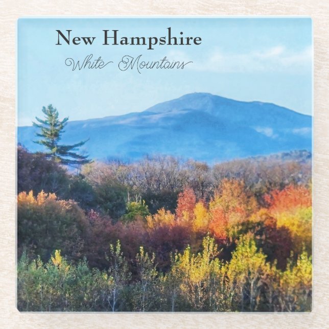New Hampshire White Mountains  Glass Coaster (Front)