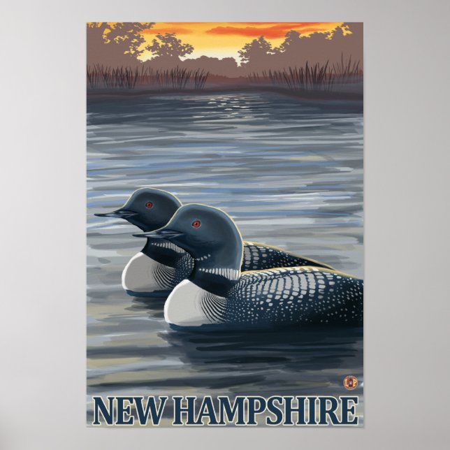 New HampshireCommon Loon Poster (Front)