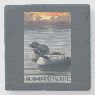 New HampshireCommon Loon Stone Coaster