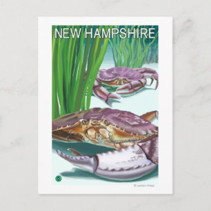 New HampshireCrab and Fisherman Postcard