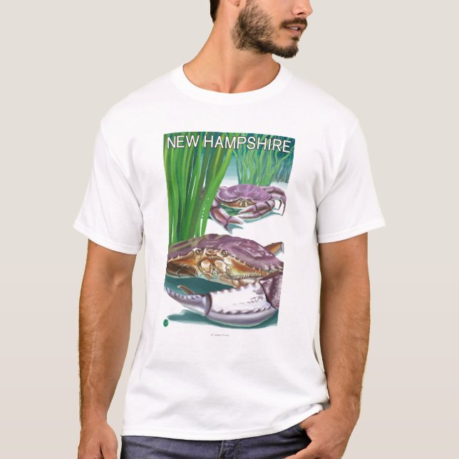 New HampshireCrab and Fisherman T-Shirt (Front)