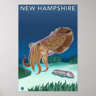 New HampshireCuttlefish Scene Poster