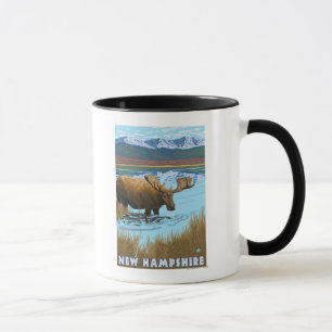 New HampshireMoose Drinking in Lake Mug
