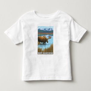New HampshireMoose Drinking in Lake Toddler T-Shirt