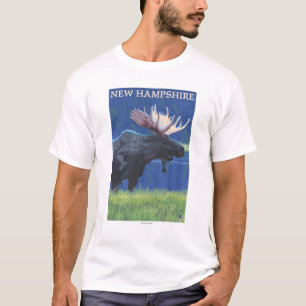 New HampshireMoose in the Moonlight T-Shirt
