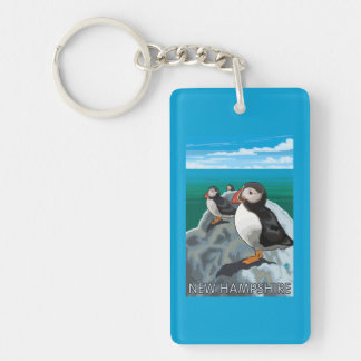 New HampshirePuffins Scene Key Ring
