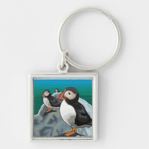 New HampshirePuffins Scene Key Ring