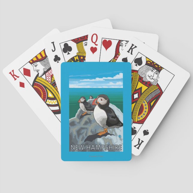 New HampshirePuffins Scene Playing Cards (Back)
