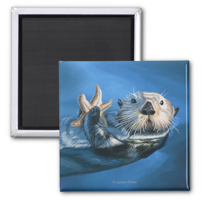New HampshireSea Otter Scene Magnet (Front)