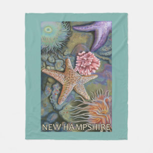 New HampshireTidepool Scene Fleece Blanket