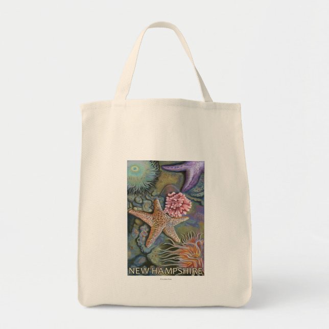New HampshireTidepool Scene Tote Bag (Front)