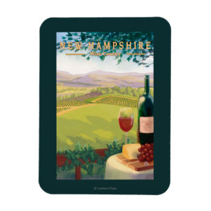 New HampshireWine Country Scene Magnet