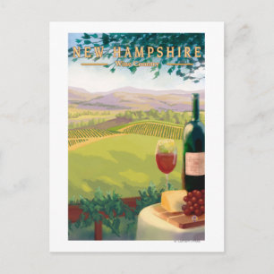 New HampshireWine Country Scene Postcard