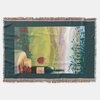 New HampshireWine Country Scene Throw Blanket