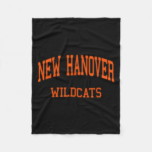 New Hanover High School Hs Wilmington Nc Retro Spo Fleece Blanket