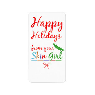 NEW: Happy Holiday Labels - from your SKIN GIRL