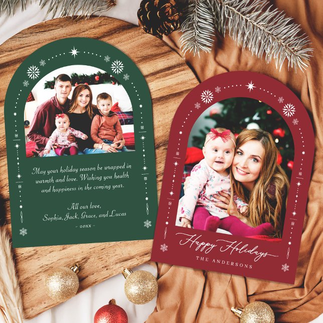 New! Happy Holidays Christmas Arch Photo Card (Creator Uploaded)