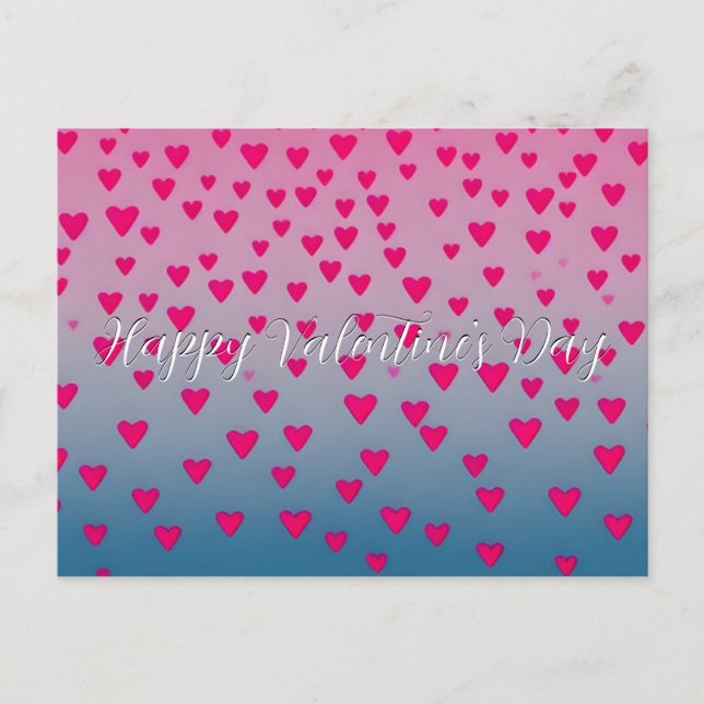 New Happy Valentine's Day Hearts Postcard (Front)