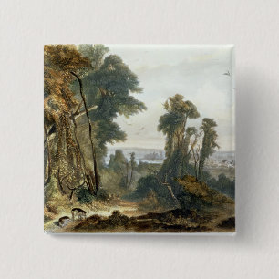 New Harmony on the Wabash, plate 2 from Volume 2 o 15 Cm Square Badge