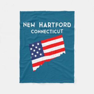New Hartford Connecticut Usa State America Travel Fleece Blanket