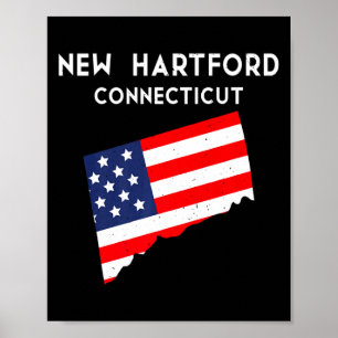 New Hartford Connecticut Usa State America Travel  Poster