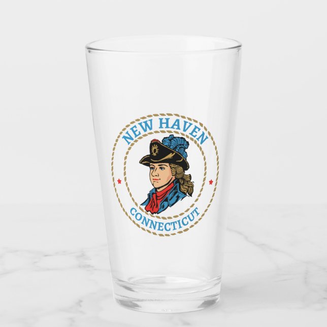 New Haven Connecticut Colonial Glass (Front)