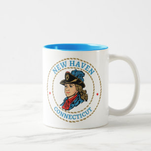 New Haven Connecticut Colonial Two-Tone Coffee Mug