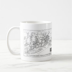 New Haven Railroad 1956 Map    Coffee Mug