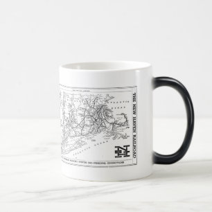 New Haven Railroad 1956 Map Magic Mug