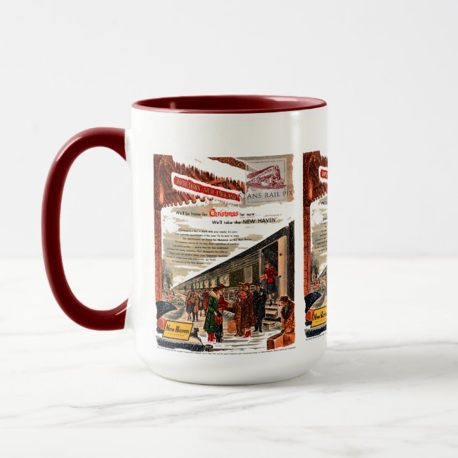 New Haven Railroad Christmas 1947         Mug (Left)