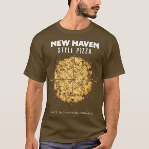 New Haven Style Pizza Clam Cheese Connecticut Regi T-Shirt